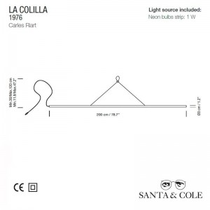 Lámpara La Colilla Santa & Cole técnico