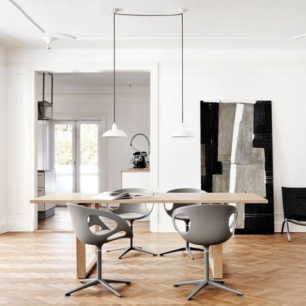Ambiente oficina con Lámpara colgante Kaiser color blanco de Fritz Hansen