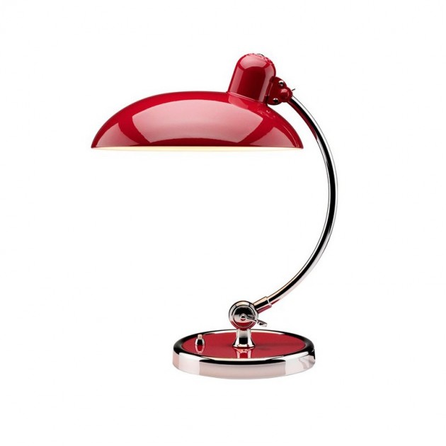 Lámpara de mesa Kaiser Luxus color rubi de Fritz Hansen