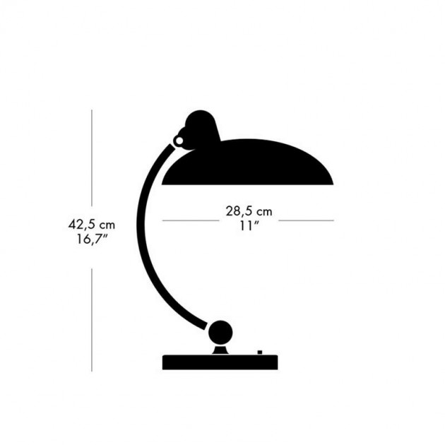 Medidas Lámpara de mesa Kaiser Luxus de Fritz Hansen