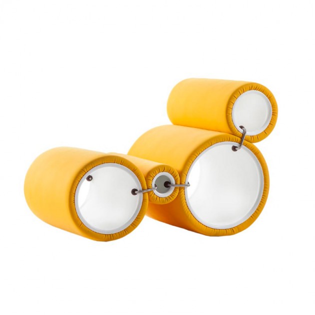 Butaca modular Tube Cappellini Amarilla