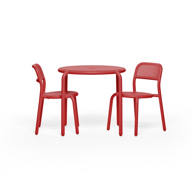 silla y mesa Toní Fatboy rojo industrial