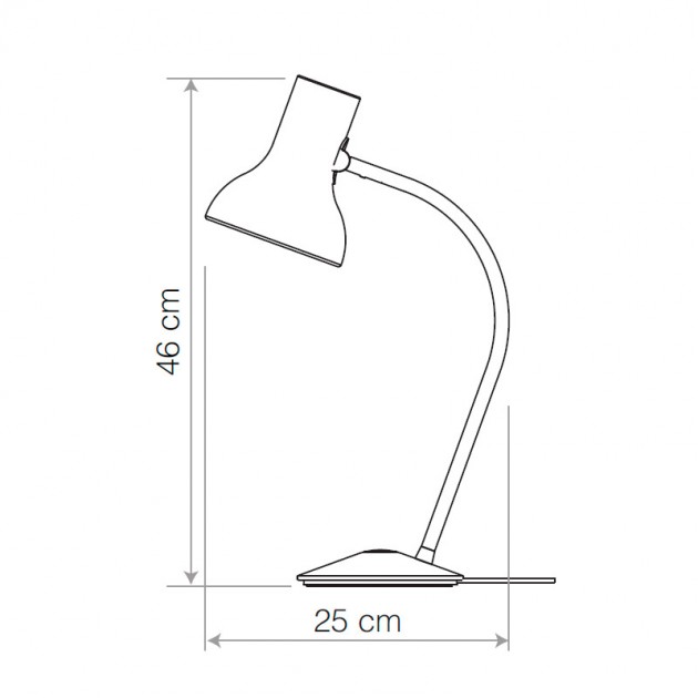 Anglepoise Lámpara Type 75 Mini Table Lamp medidas