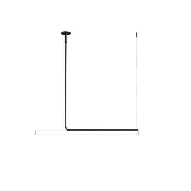 Lámpara Ambrosia 120 Marset negra con extensión 60 cm