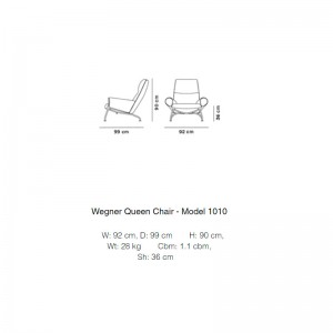 medidas Wegner Queen Chair