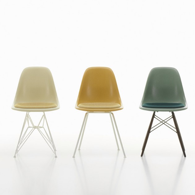 colección sillas Eames Fiberglass Vitra cojín asiento