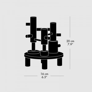 Stainless steel candleholder designed by Jaime Hayón Measurements