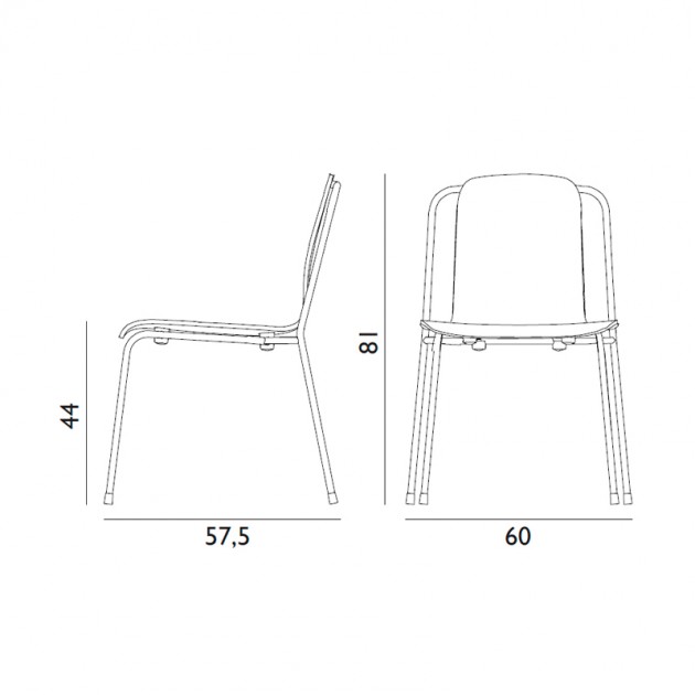 Studio chair measurements by Normann Copenhaguen