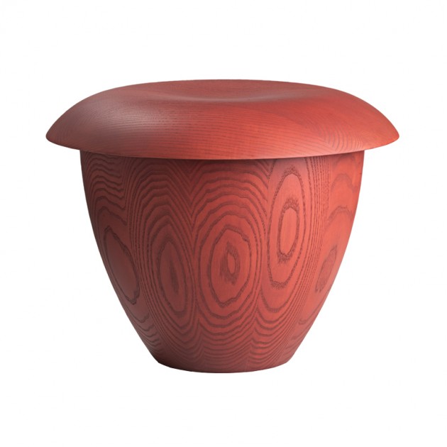 Bon stool red stained ash by Karakter