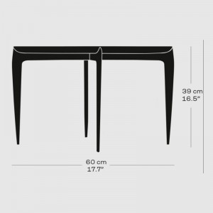 Medidas Large Black Foldable Tray Table de Fritz Hansen