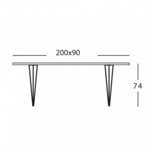 medidas Mesa Tavolo XZ3 rectangular