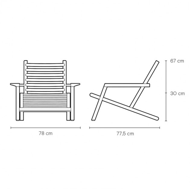 Medidas AH603 Deck Chair - Carl Hansen